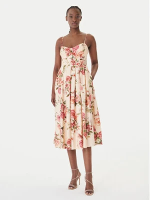 Guess Sukienka koktajlowa W6GKAF W2558 Różowy Regular Fit