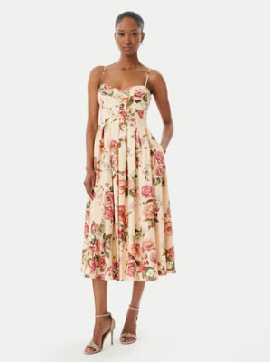 Guess Sukienka koktajlowa W6GKAF W2558 Różowy Regular Fit