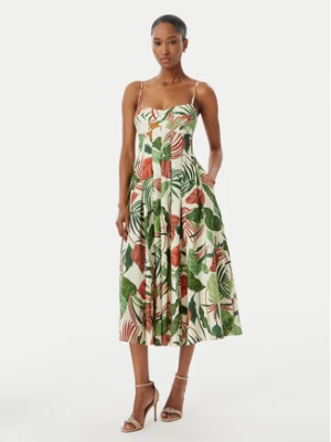 Guess Sukienka koktajlowa W6GKAF W2558 Zielony Regular Fit