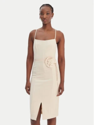 Guess Sukienka koktajlowa W6RK0G KC9O0 Beżowy Regular Fit