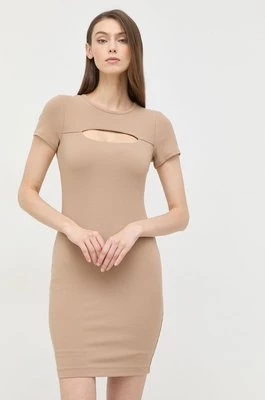 Guess sukienka LANA kolor brązowy mini dopasowana WBYK95 KB9E2