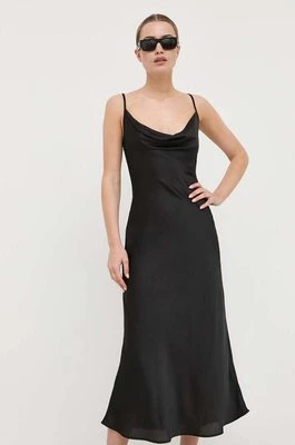 Guess sukienka AKILINA kolor czarny maxi prosta W3GK85 WD8G2