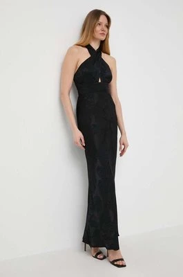 Guess sukienka AUBREE kolor czarny maxi prosta W4GK60 WFDF0