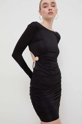 Guess sukienka ALEXIA kolor czarny midi dopasowana W4GK75 KBAC2