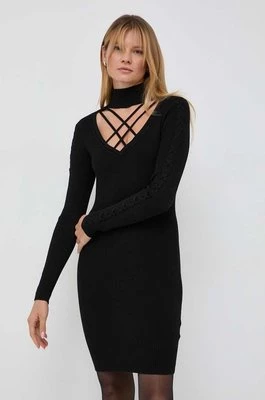 Guess sukienka kolor czarny mini dopasowana