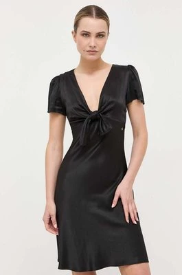 Guess sukienka kolor czarny mini rozkloszowana