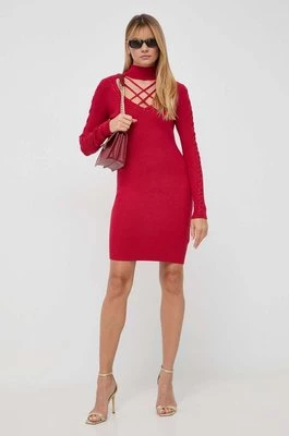 Guess sukienka kolor czerwony mini dopasowana