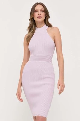 Guess sukienka MOCK kolor fioletowy mini dopasowana W3RK28 Z2YJ2