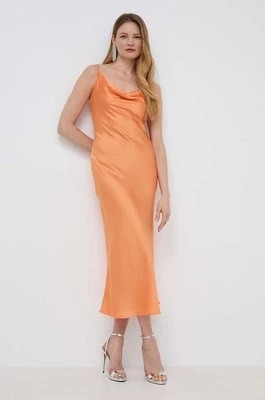 Guess sukienka AKILINA kolor pomarańczowy maxi prosta W3GK85 WD8G2