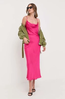 Guess sukienka AKILINA kolor różowy maxi prosta W3GK85 WD8G2