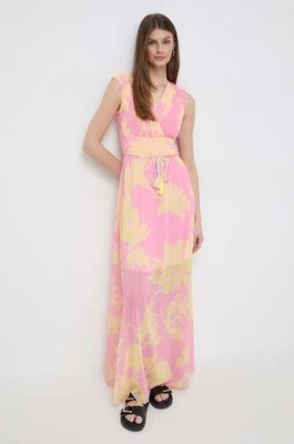 Guess sukienka GILDA kolor różowy maxi rozkloszowana W3GK60 WDW82