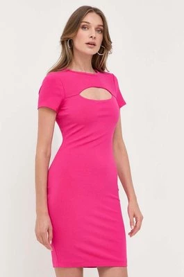 Guess sukienka LANA kolor różowy mini dopasowana WBYK95 KB9E2