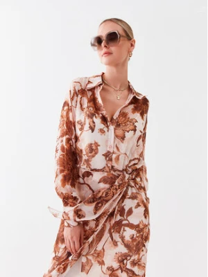 Guess Sukienka koszulowa W3RK18 WDW52 Beżowy Regular Fit