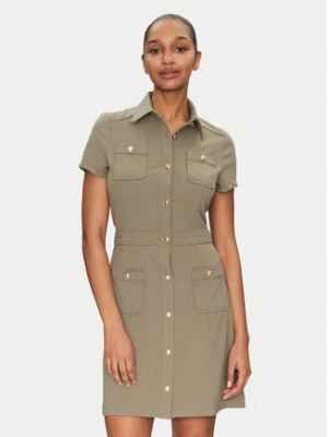 Guess Sukienka koszulowa W5GK70 KCBO2 Khaki Regular Fit