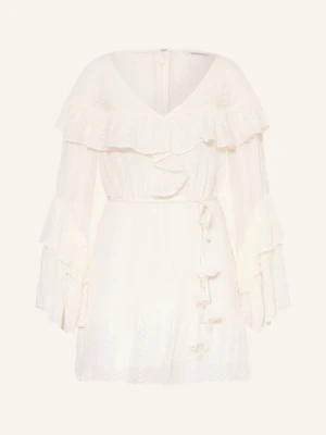 Guess Sukienka Laurence Z Falbanami weiss