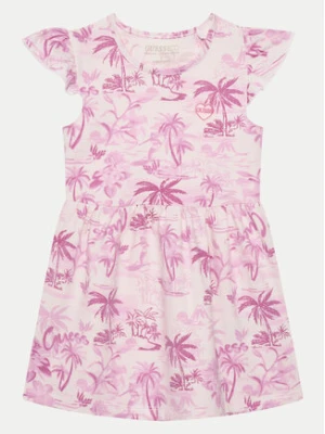 Guess Sukienka letnia K5GK14 K6YW4 Różowy Regular Fit