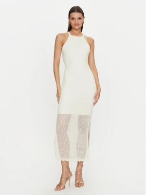 Guess Sukienka letnia W4YK50 Z37G0 Écru Regular Fit Kremowy
