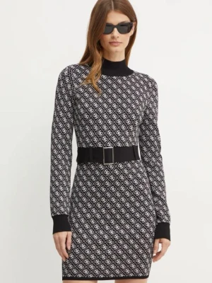 Guess sukienka LISE kolor czarny mini rozkloszowana W4BK43 Z37K0