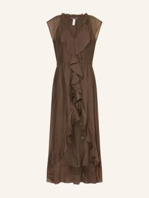 Guess Sukienka Maelys Z Falbanami braun