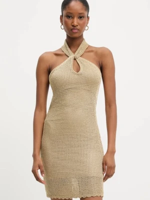Guess sukienka MINKA kolor złoty mini dopasowana W5YK34 Z24F0