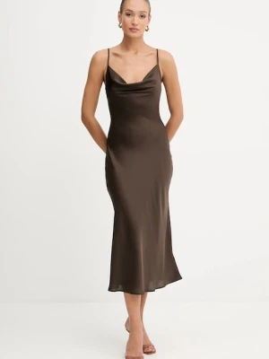 Guess sukienka NEW AKILINA kolor brązowy maxi dopasowana W5GK85 WH9C2