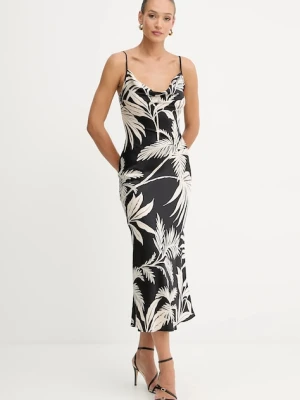 Guess sukienka NEW AKILINA kolor czarny maxi dopasowana W5GK85 WH9C2