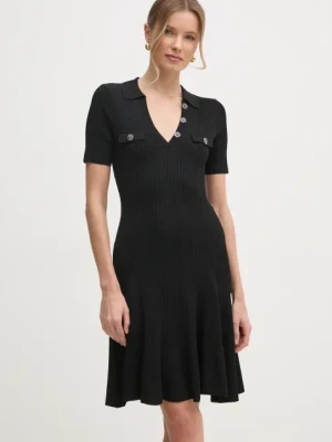 Guess sukienka PAULA kolor czarny mini rozkloszowana W5RK18 Z2U00