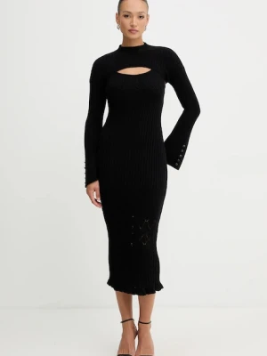 Guess sukienka SHINJU kolor czarny maxi dopasowana W5BK91 Z4060