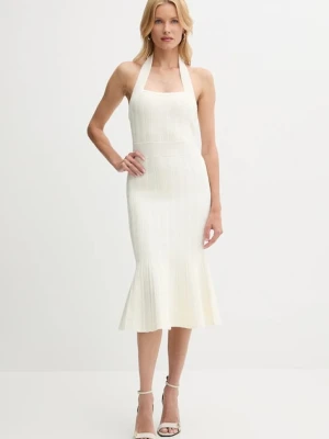 Guess sukienka SOFIE kolor beżowy midi dopasowana W5YK39 Z2XY0