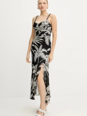 Guess sukienka STACIE kolor czarny maxi rozkloszowana W5YK64 WCWF2