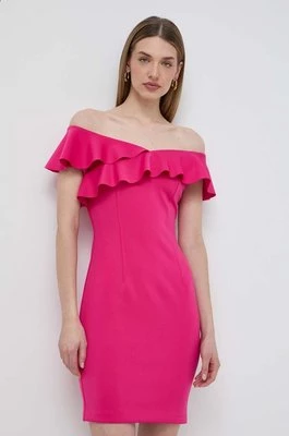 Guess sukienka SYLVIE kolor różowy mini dopasowana W4GK0F K3PP0