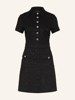 Guess Sukienka Tweedowa Tamara Z Błyszczącą Przędzą schwarz
