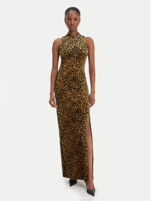 Guess Sukienka wieczorowa W6RK10 KA652 Beżowy Regular Fit