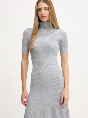 Guess sukienka z dodatkiem wełny JULIA kolor szary mini dopasowana W5BK78 Z3OW2