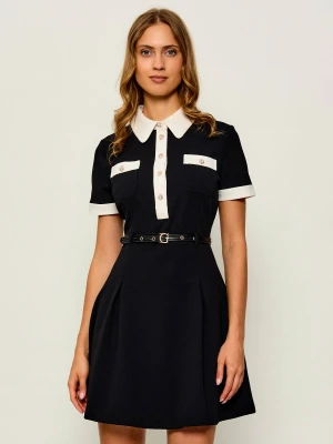 GUESS Sukienka z paskiem Claudie czarny