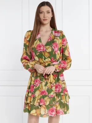 GUESS Sukienka z paskiem | z dodatkiem jedwabiu