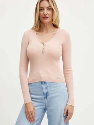 Guess sweter BLAIRE damski kolor różowy W4YR16 Z2V62