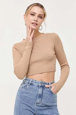 Guess sweter damski kolor beżowy lekki