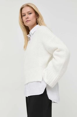 Guess sweter damski kolor biały ciepły