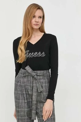 Guess sweter damski kolor czarny lekki