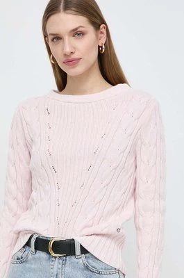Guess sweter ELLE damski kolor różowy W4RR15 Z3C30