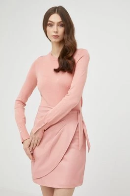 Guess sweter ELINOR damski kolor różowy lekki W2YR30 Z2V62