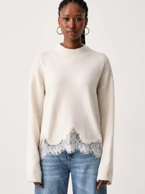 Guess sweter damski z wełną HAYDEN beżowy