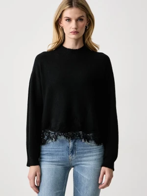 Guess sweter damski z wełną HAYDEN czarny