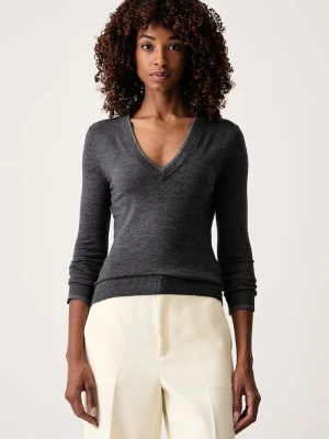 Guess sweter damski z wełny merino PRISCILLA szary
