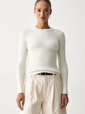 Guess sweter damski z wiskozą ELLIE beżowy