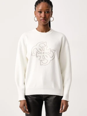 Guess sweter damski z wiskozą EVELYN beżowy
