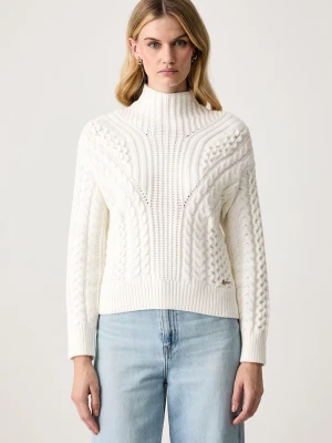 Guess sweter damski z wiskozą JESSIE beżowy