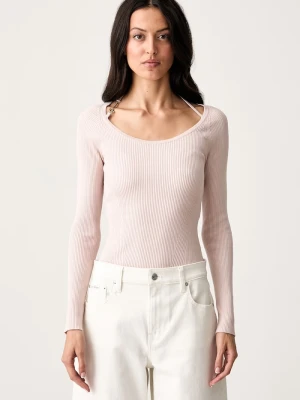 Guess sweter damski z wiskozą MEGHAN różowy