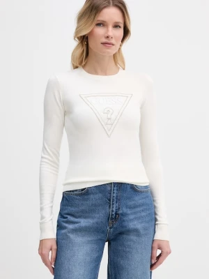 Guess sweter damski z wiskozy MACIE beżowy